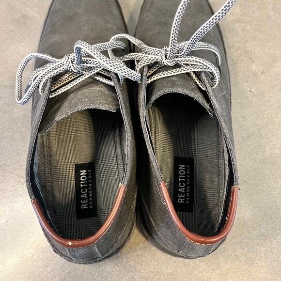 Kenneth Cole Gray Leather lace up oxford mens shoes size 12 business casual - Picture 5 of 11